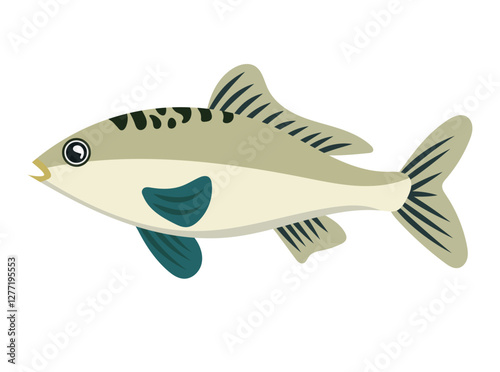 Fish. Vector clipart illustration on isolated background.