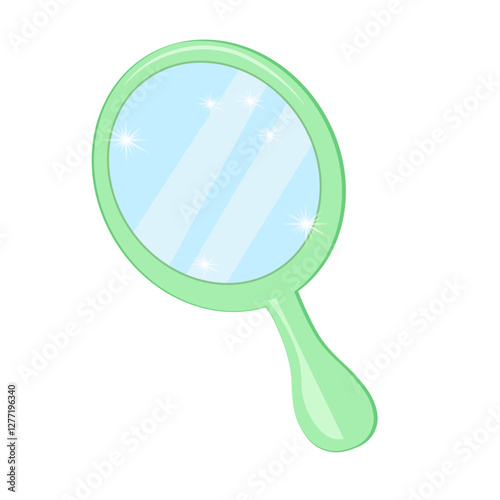 mirror without background green color vector