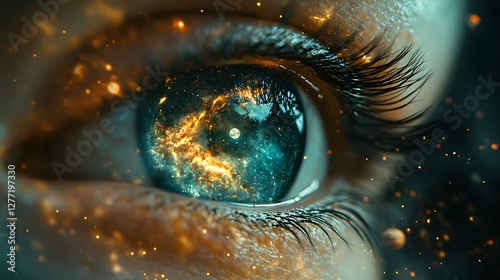 Eye of the Universe with Stars and Galactic Power Photo