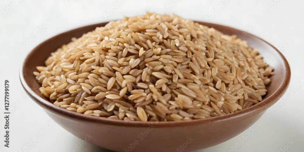 Brown rice on white background,Pile of uncooked brown rice isolated on white background close up,horizontal, no people, photography, seed, ingredient, white background, food, organic, brown rice,456 Brown rice on white background,Pile of uncooked brown rice isolated on white background close up,horizontal, no people, photography, seed, ingredient, white background, food, organic, brown rice,456