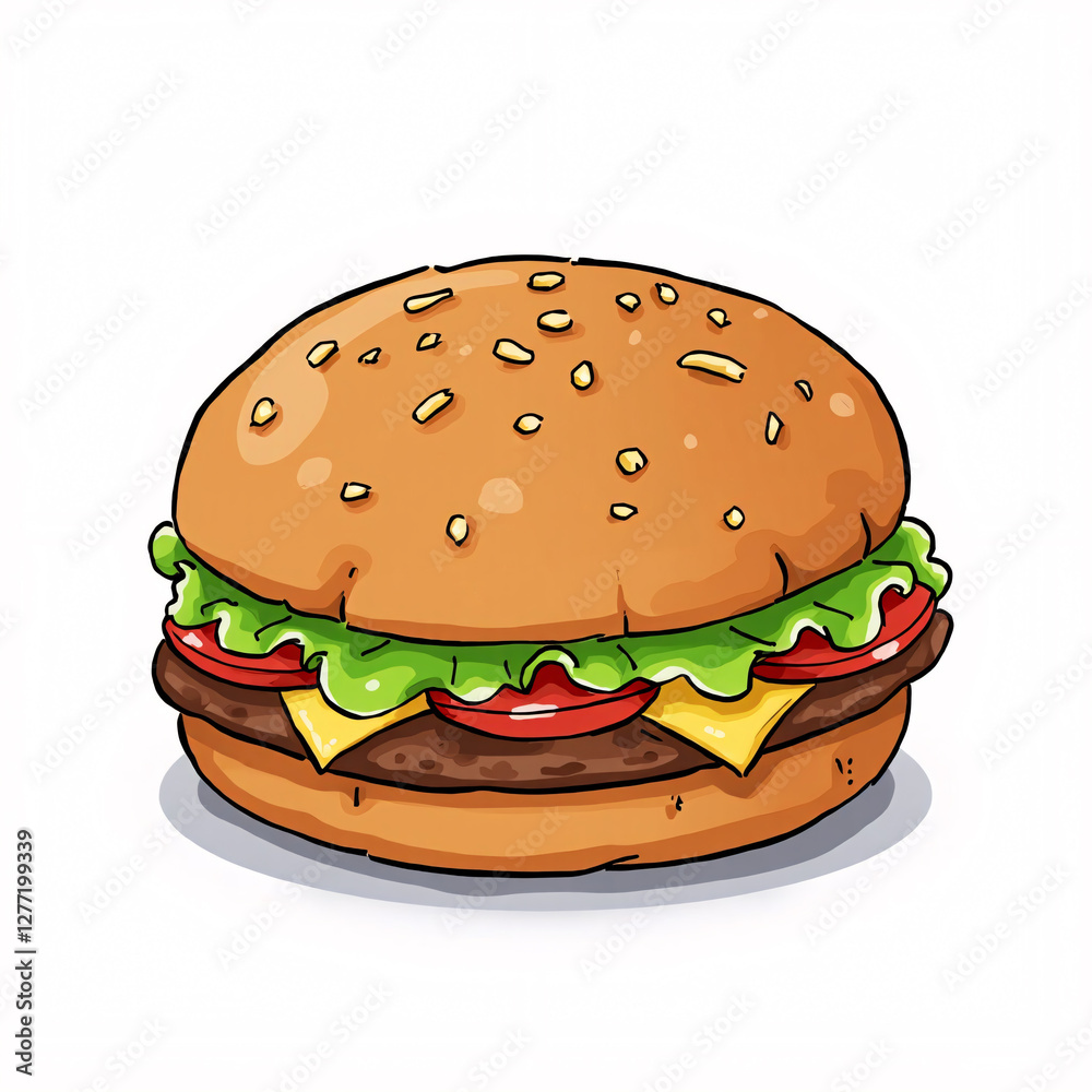 Appetizing illustration of a Arepa Appetizing illustration of a Arepa