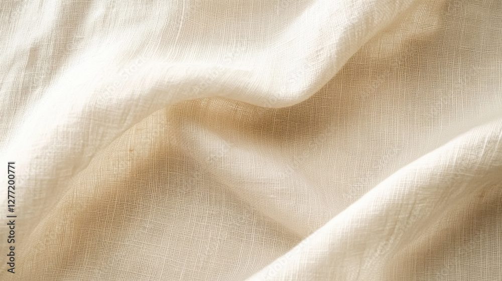Soft sunlight patterns on beige linen fabric for natural design inspiration Soft sunlight patterns on beige linen fabric for natural design inspiration