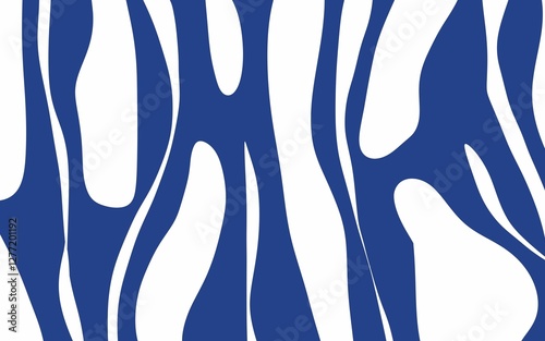 Blue and white wavy abstract pattern