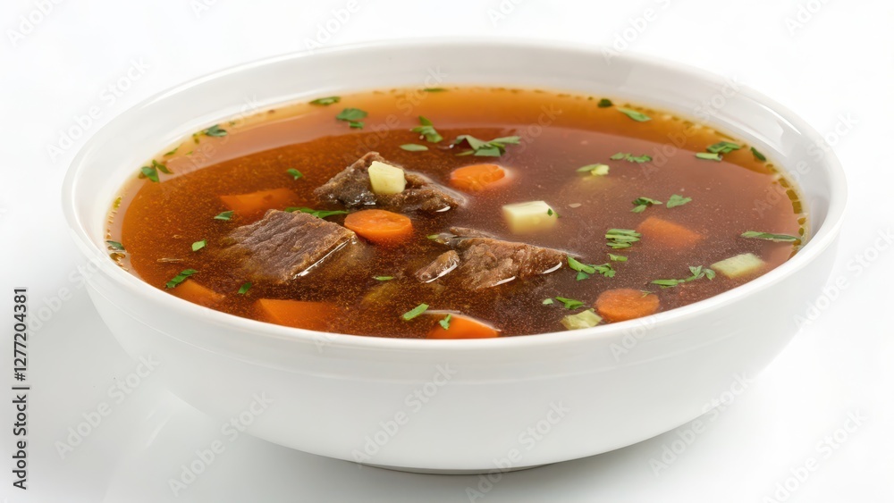 Bowl of Soup on White Background Bowl of Soup on White Background