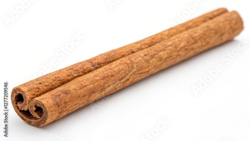Cinnamon Stick on White Background