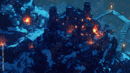 aerie topdown perspective castle