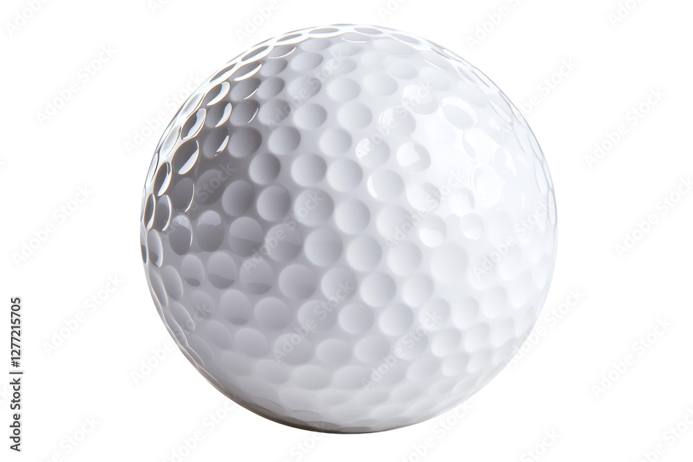White golf ball with a white face and white stripes, isolated White golf ball with a white face and white stripes, isolated