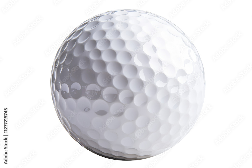 White golf ball with a white face and white stripes, isolated White golf ball with a white face and white stripes, isolated