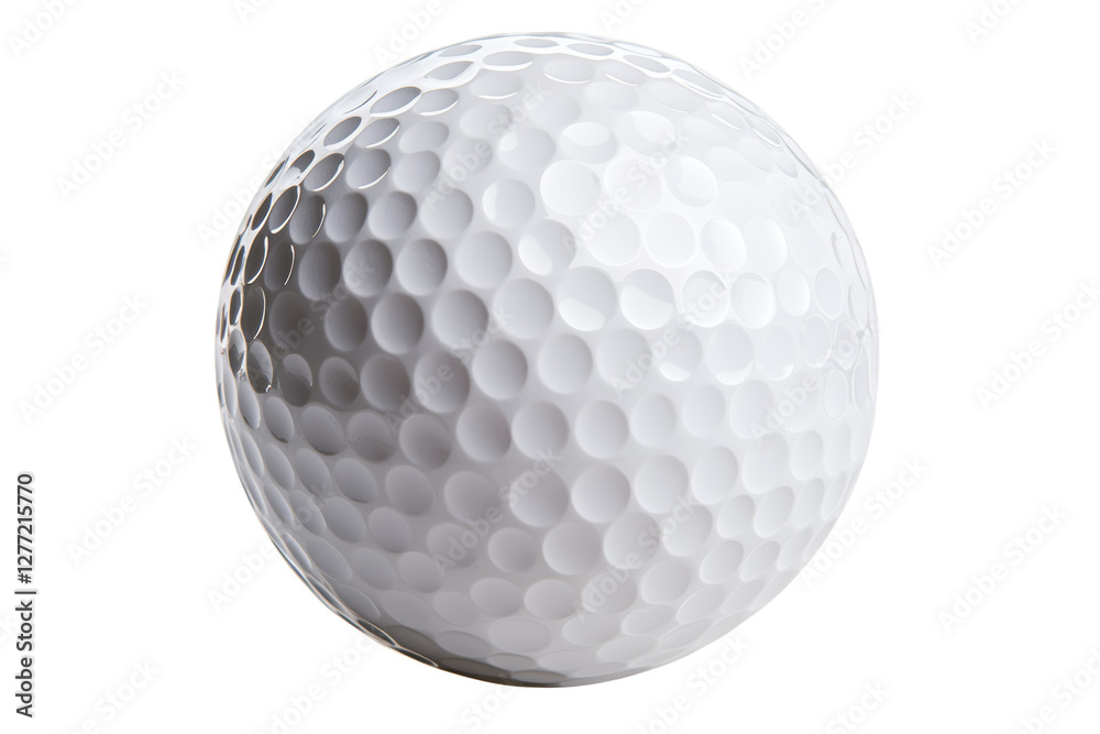 White golf ball with a white face and white stripes, isolated White golf ball with a white face and white stripes, isolated