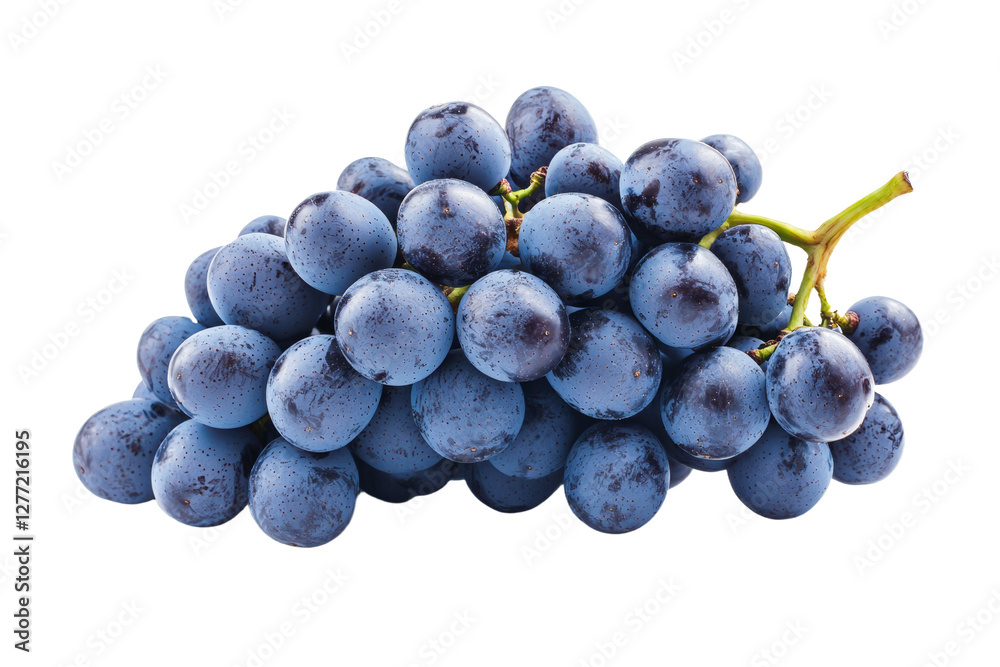 Bunch of blue grapes on a white background, isolated Bunch of blue grapes on a white background, isolated