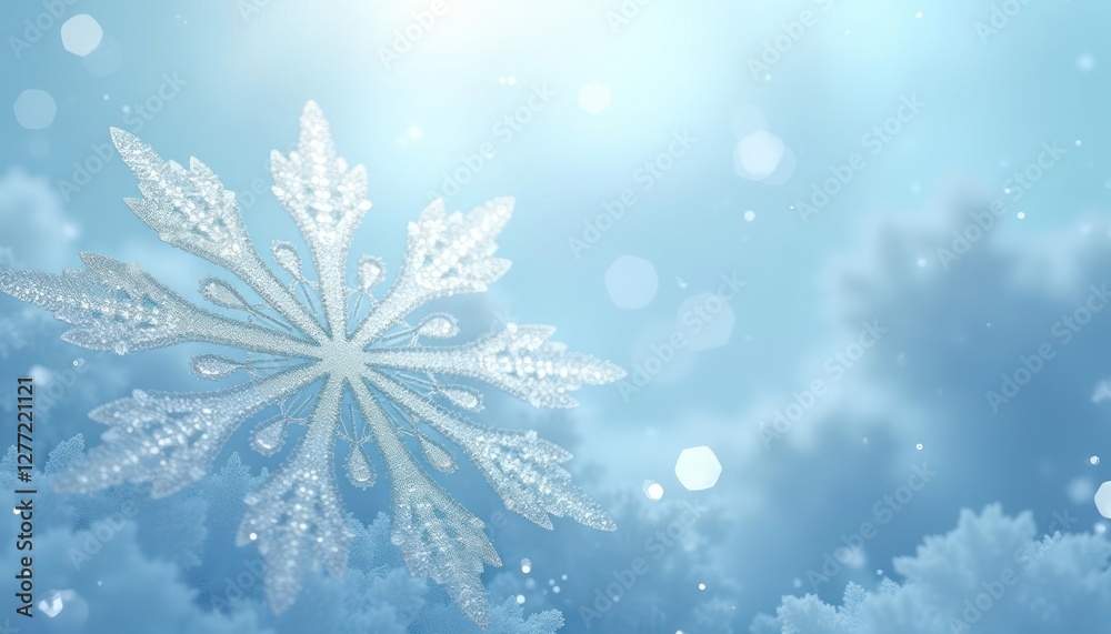 christmas background with snowflakes