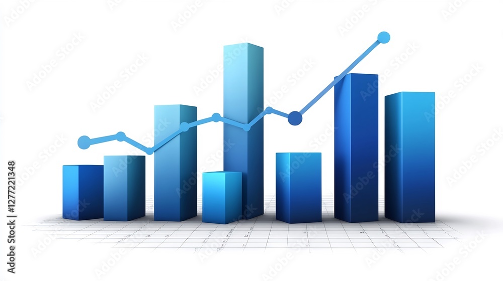 Modern detailed bar chart icon with ascending bars isolated on a transparent background ideal for finance or data analysis applications Modern detailed bar chart icon with ascending bars isolated on a transparent background ideal for finance or data analysis applications