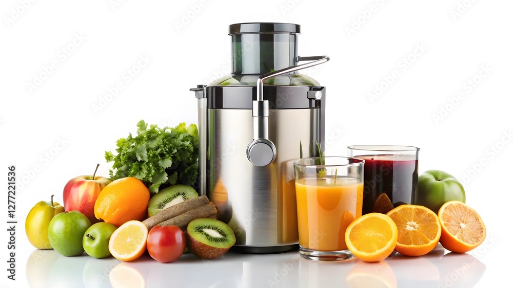 Juicer with Fruits and Fresh Juice Juicer with Fruits and Fresh Juice