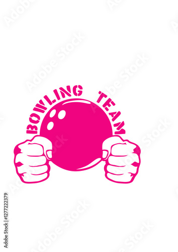 bowling team poing ferme frappe logo boule