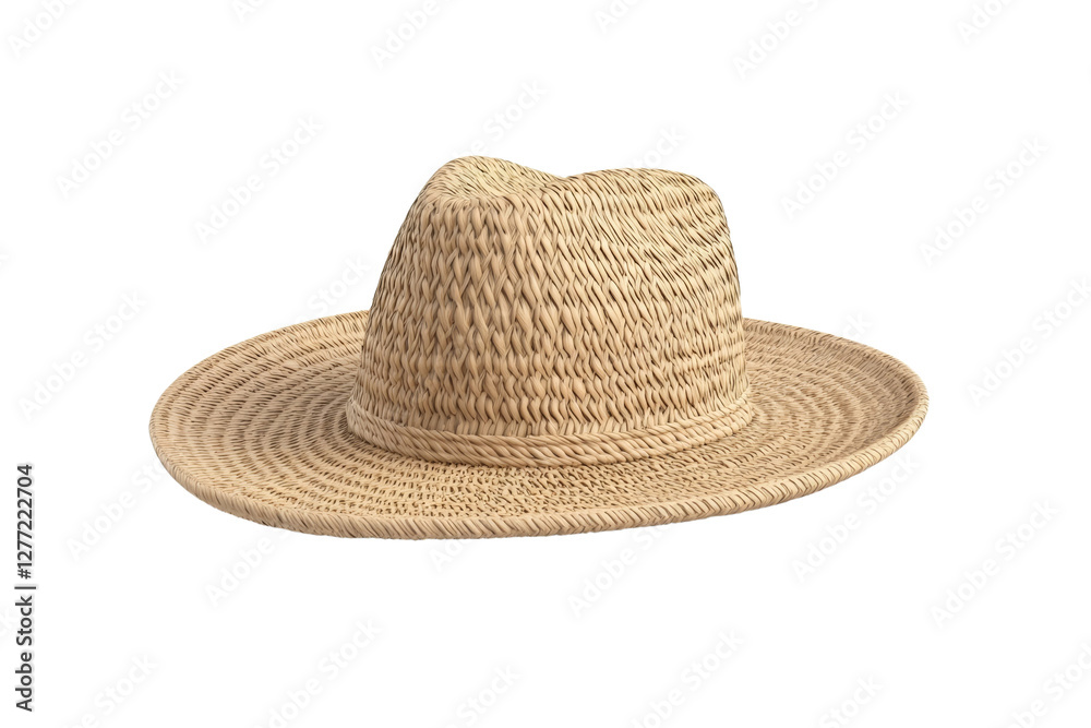 Straw hat with a white background, isolated Straw hat with a white background, isolated
