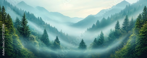 Beautiful Blue Background of Jibhi, Tirthan Valley, Himachal Pradesh