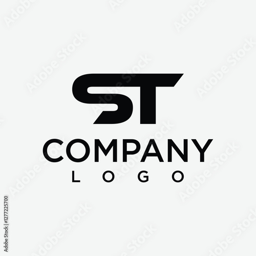 letter st logo design vector