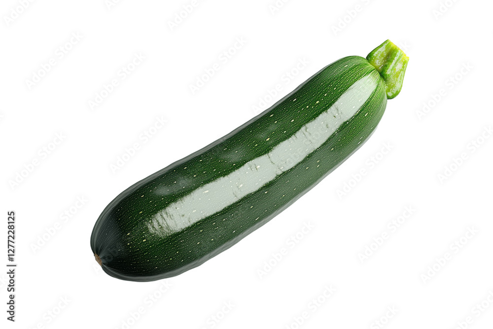 Long green zucchini with a white stripe, isolated Long green zucchini with a white stripe, isolated