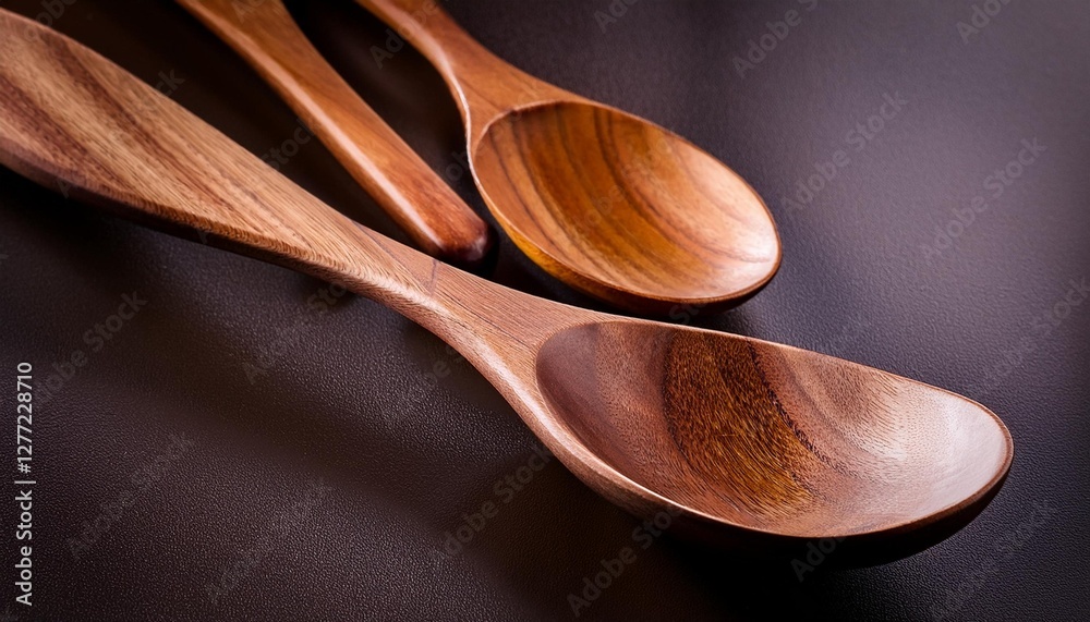 wooden spoons on a wooden background wooden spoons on a wooden background