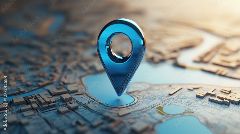 3D Blue Pointer Icon Representing Map Location and Navigation
3D Blue Pointer Icon Representing Map Location and Navigation