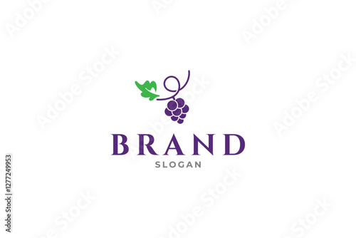 Simple grape logo, ready to use for templates