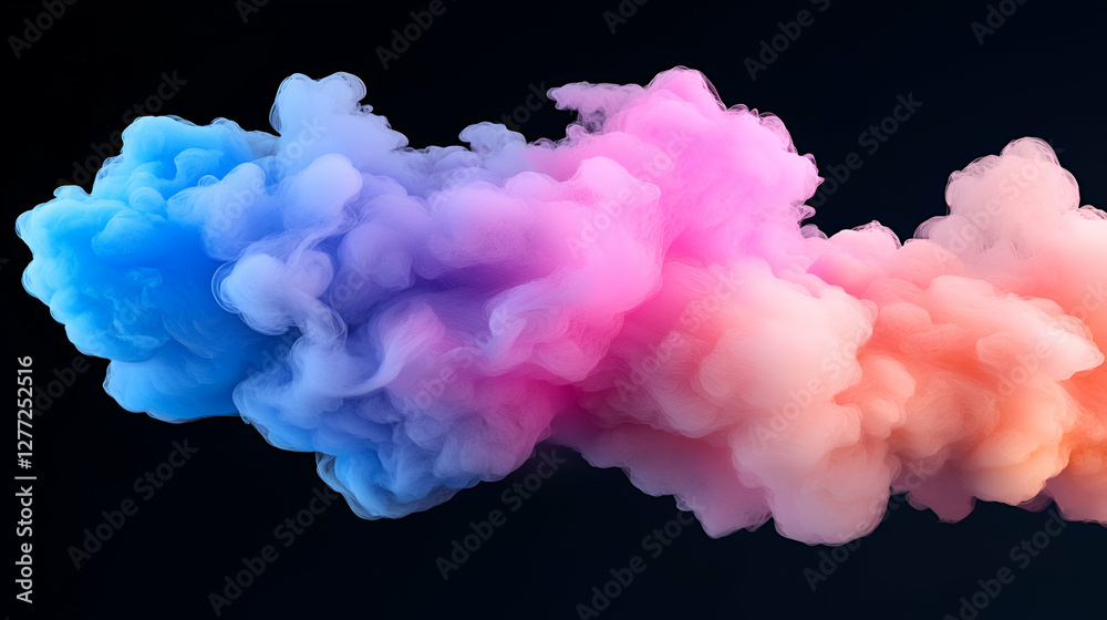 Cosmic Gradient Smoke Cloud: Navy Blue to Pink and Orange Cosmic Gradient Smoke Cloud: Navy Blue to Pink and Orange