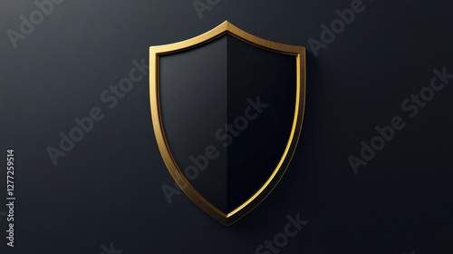 Free Download Gold Shield Symbol on Dark Background for Security Concept - GFXLoad