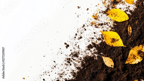 Toxic fertilizer leading to soil erosion. Featuring damaged crops and depleted soil