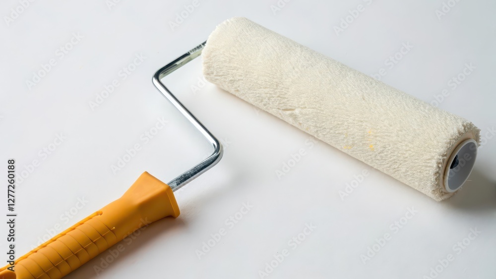 Obraz premium Paint Roller on White Background