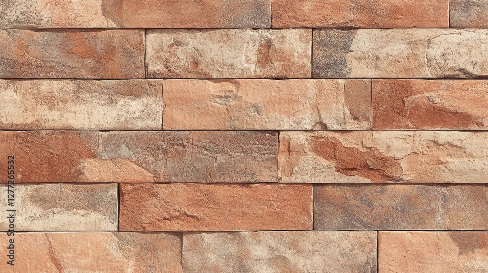 Obraz premium Textured Stone Wall with Warm Earthy Tones and Natural Patterns