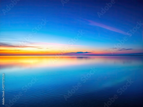 Abstract blue gradient landscape: contemporary blend of modern nature photographyâ€™s color.