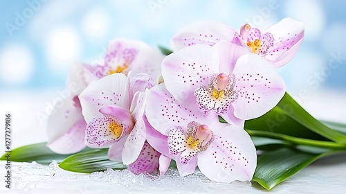 Bright orchid bouquet art