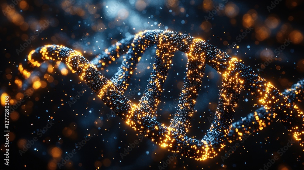 Luminous DNA Helix: A Microscopic Journey into the Heart of Genetics Luminous DNA Helix: A Microscopic Journey into the Heart of Genetics