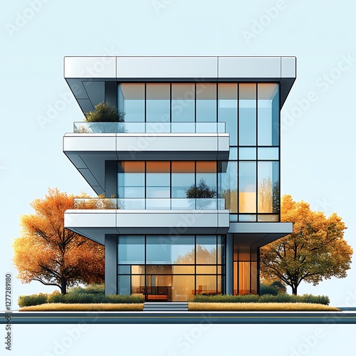 vibrant green balconies on modern apartment high resolution hd picture