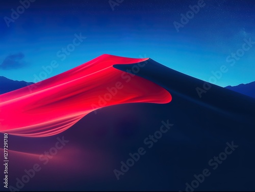 Fototapeta Naklejka Na Ścianę i Meble -  red sand dune on a blue sky 