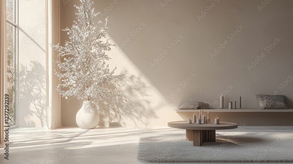Minimalist Living Room with Elegant Decor and Natural Light Minimalist Living Room with Elegant Decor and Natural Light
