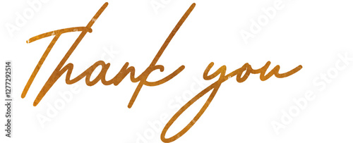 Thank you text in a signature font 