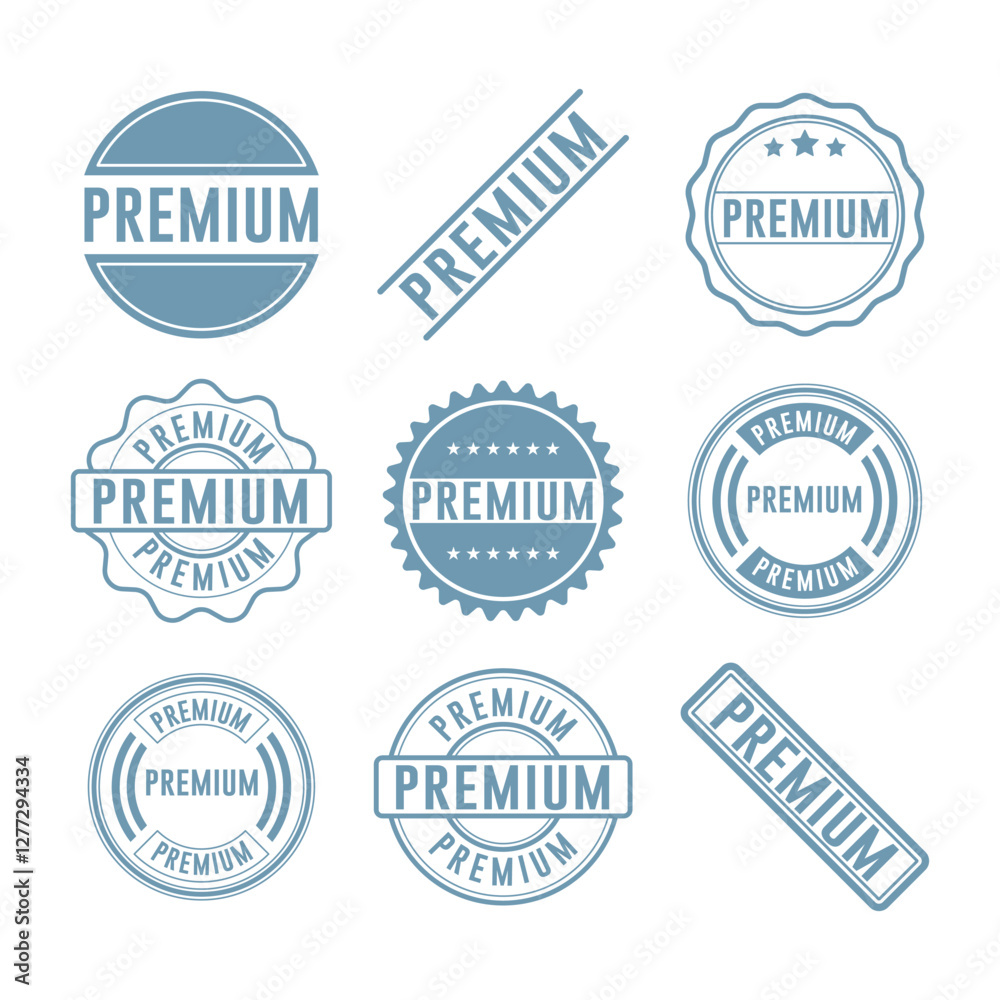 Fototapeta premium Premium Stamp Graphic design vector element simple and modern, isolated on white background