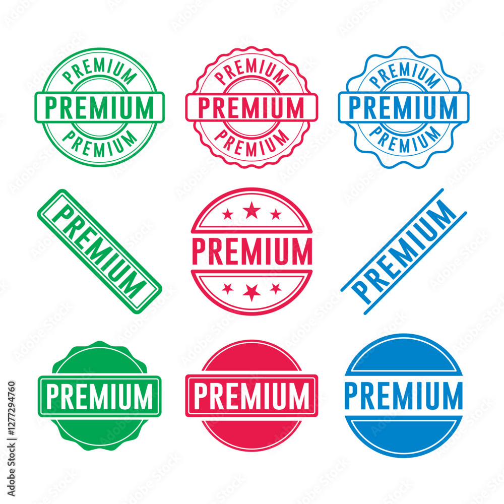 Obraz premium Premium Stamp Graphic design vector element simple and modern, isolated on white background