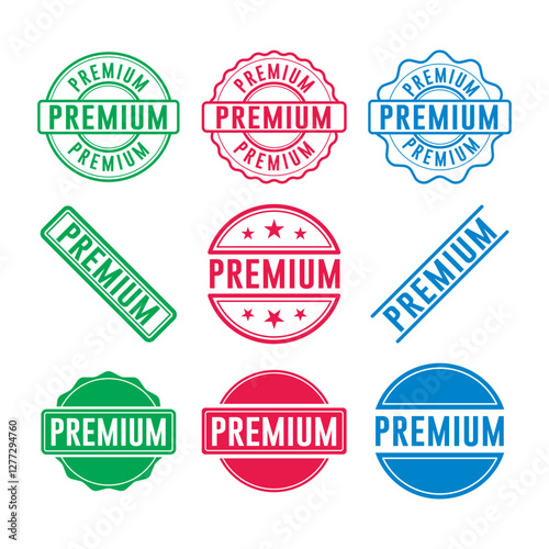 Premium Stamp Graphic design vector element simple and modern, isolated on white background