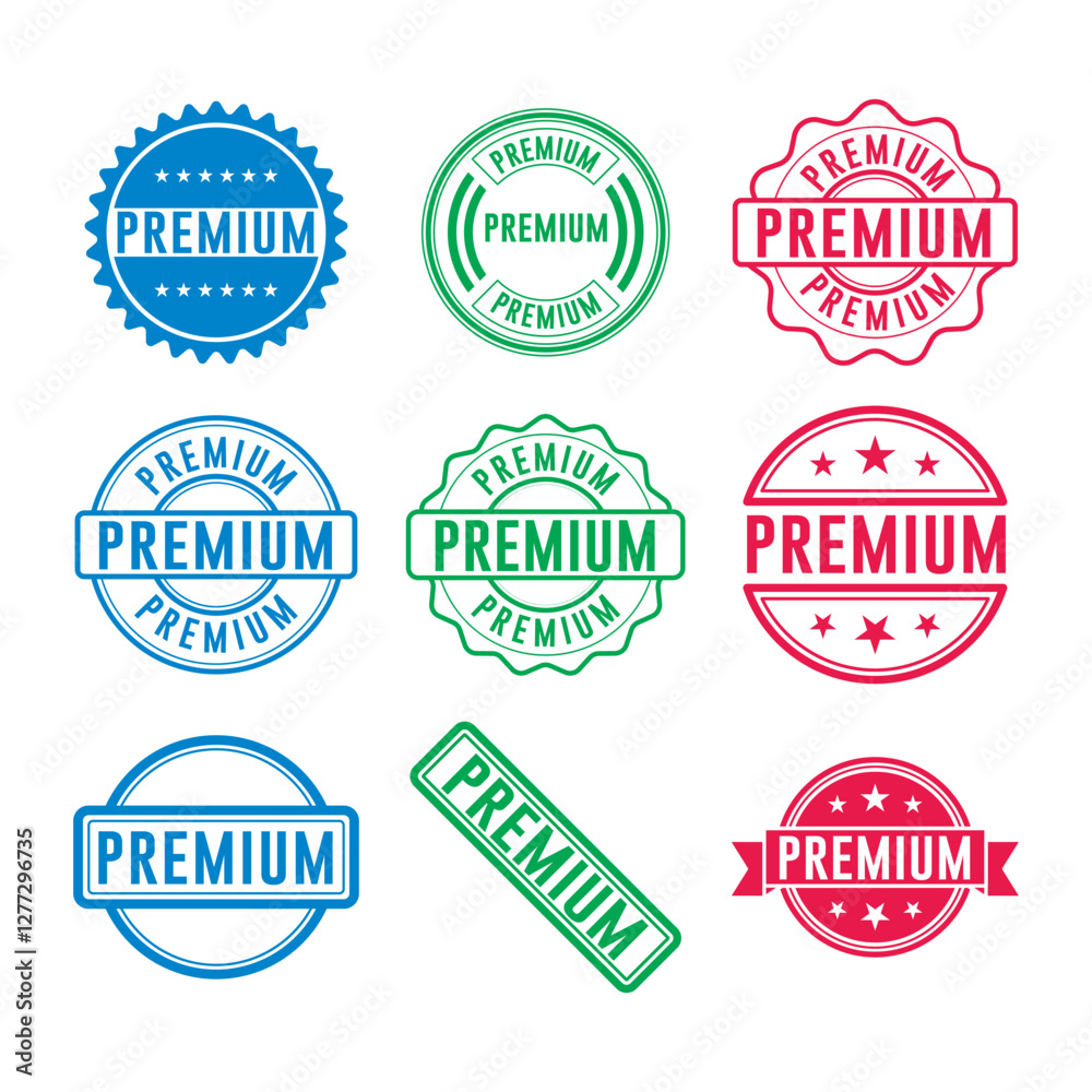 Obraz premium Premium Stamp Graphic design vector element simple and modern, isolated on white background