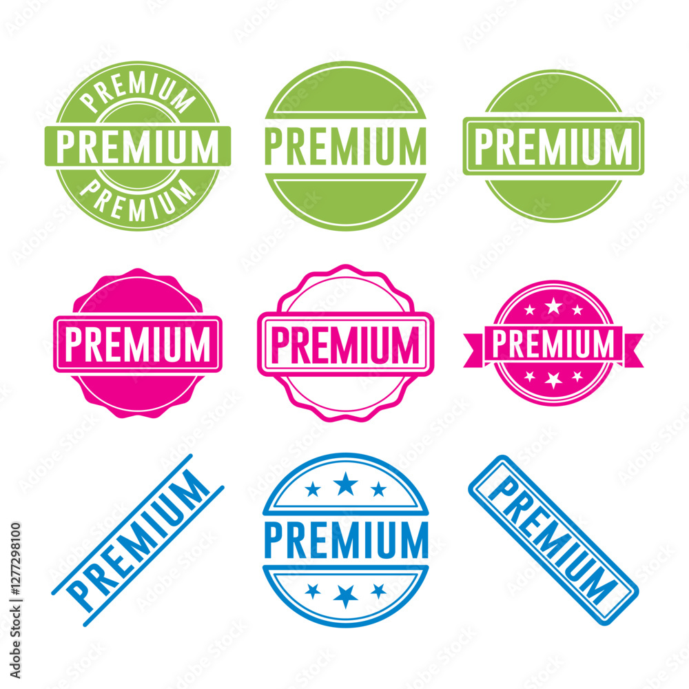 Obraz premium Premium Stamp Graphic design vector element simple and modern, isolated on white background