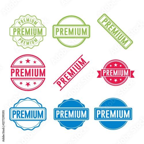 Premium Stamp Graphic design vector element simple and modern, isolated on white background