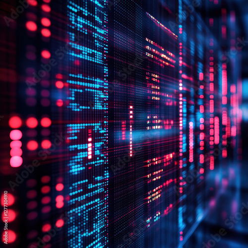 Wallpaper Mural Data visualization action digital environment abstract content technology concept futuristic viewpoint for seo impact Torontodigital.ca