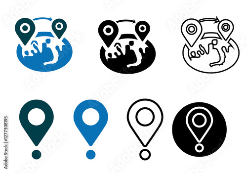 Gps, navigation, location, pin, direction icon