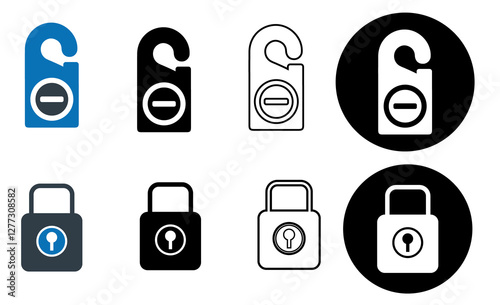 Hotel, lock, security, service, safety, padlock icon