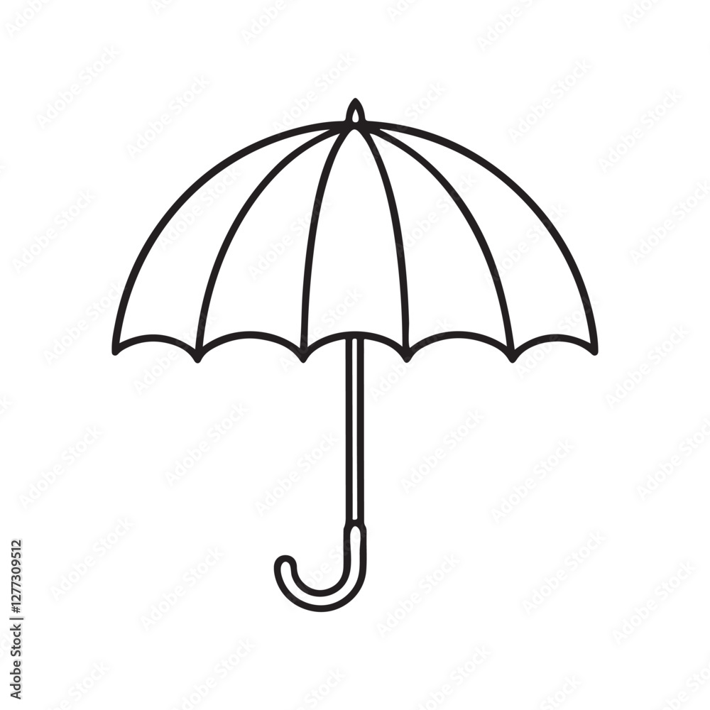 Minimalist Umbrella Line Art Minimalist Umbrella Line Art