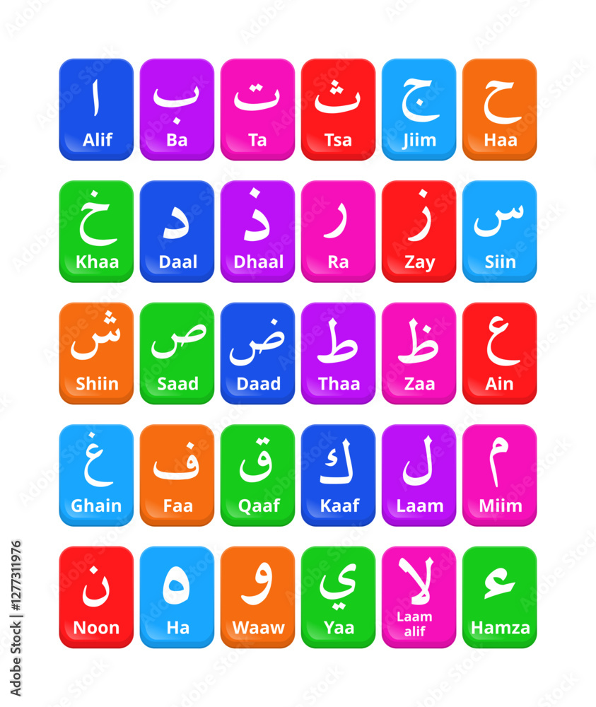colorful alphabet set