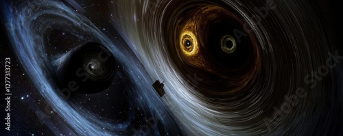 A visualization of the chirp signal from merging black holes, as detected by LIGO