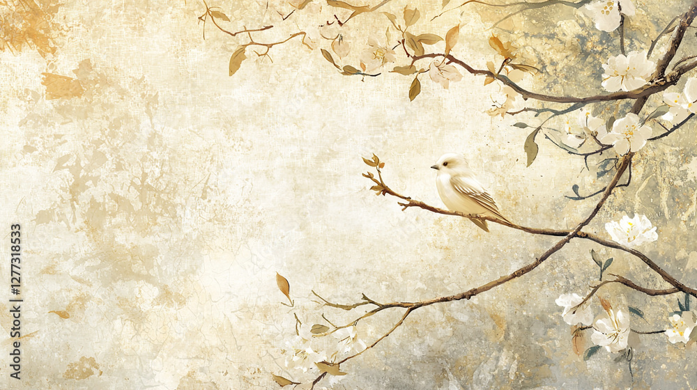 Fototapeta premium The texture of Japanese paper, the background is transparent, and the image can be used as a material generated by AI